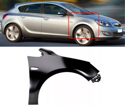 Fits Vauxhall Astra J 5Dr 2009-2015 Front Wing Primed Driver Side Not For GTC - tradevehicleparts.co.uk
