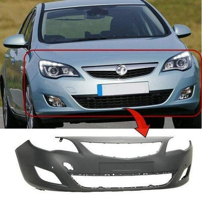 Fits Vauxhall Astra J 5Dr Hatchback & Estate 2009-2012 Front Bumper Primed With Sensor Holes - tradevehicleparts.co.uk