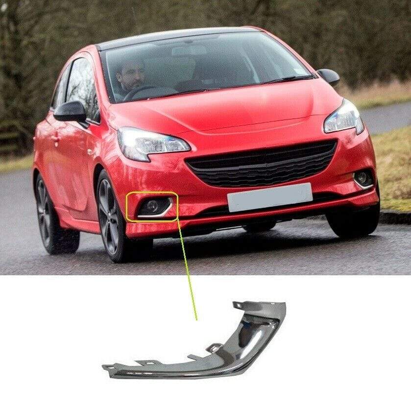 Vauxhall Corsa 2015- Front Bumper Moulding Outer Bumper Grille Finisher Chrome Driver Side
