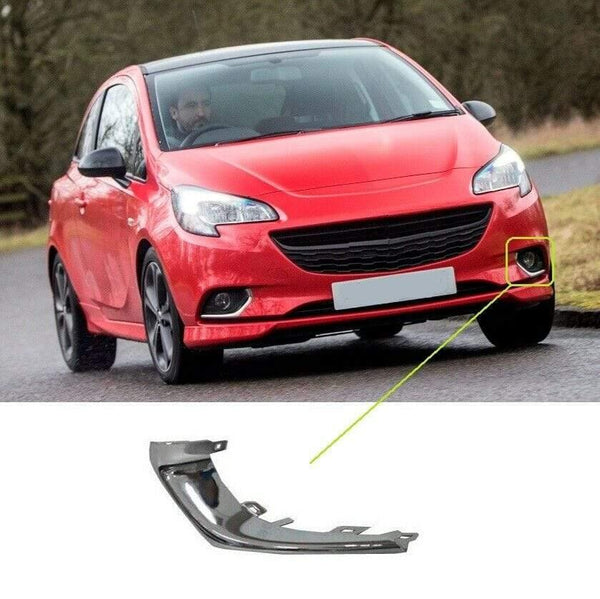 Fits Vauxhall Corsa 2015- Front Bumper Moulding Outer Bumper Grille Finisher Chrome Passenger Side