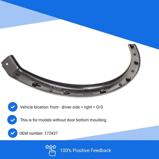 Fits Vauxhall Corsa C 2000-2006 Front Wing Arch Plastic Trim Moulding Driver Side - image 2