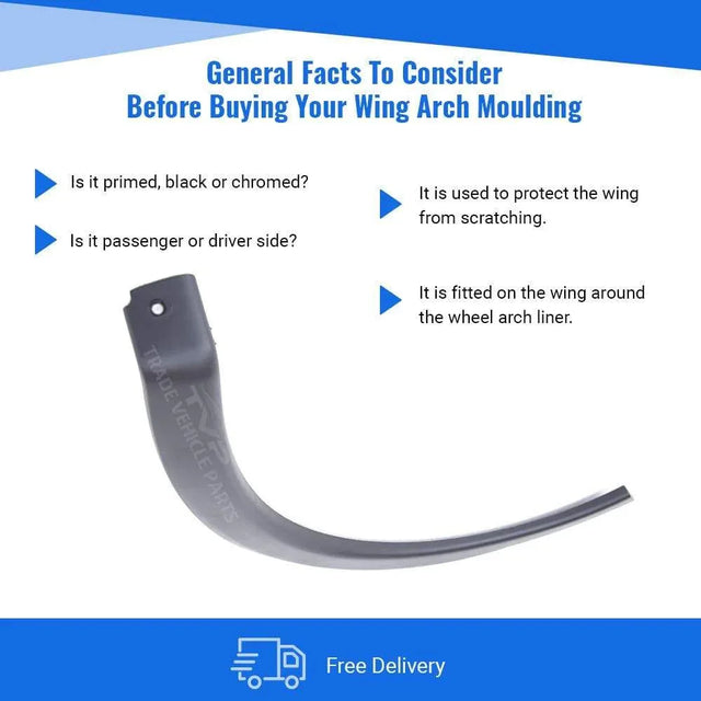 Fits Vauxhall Corsa C 2000-2006 Front Wing Arch Trim N/S Fits Models W/O Door Bottom Moulding - image 4