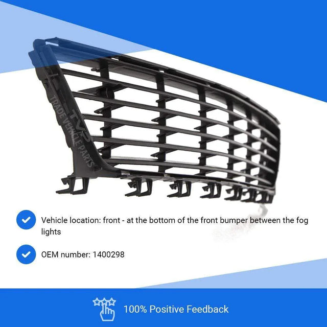 Fits Vauxhall Corsa C 2001-2006 Front Bumper Lower Centre Grille Black  - image 2