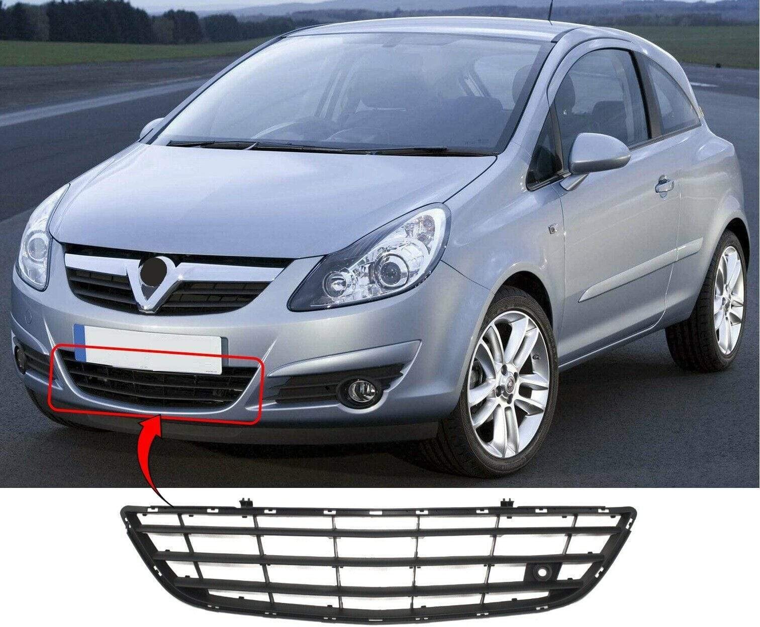 Vauxhall Corsa D 2006-2011 Front Lower Centre Bumper Grille