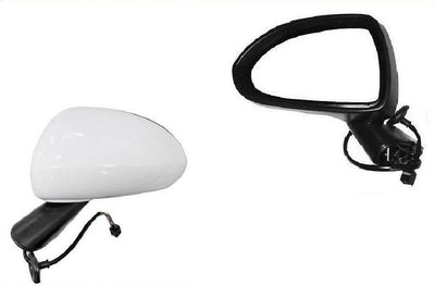 Fits Vauxhall Corsa D 2006- Mirror Heated Electric Primed Black Arm Left Side Not Vxr - tradevehicleparts.co.uk