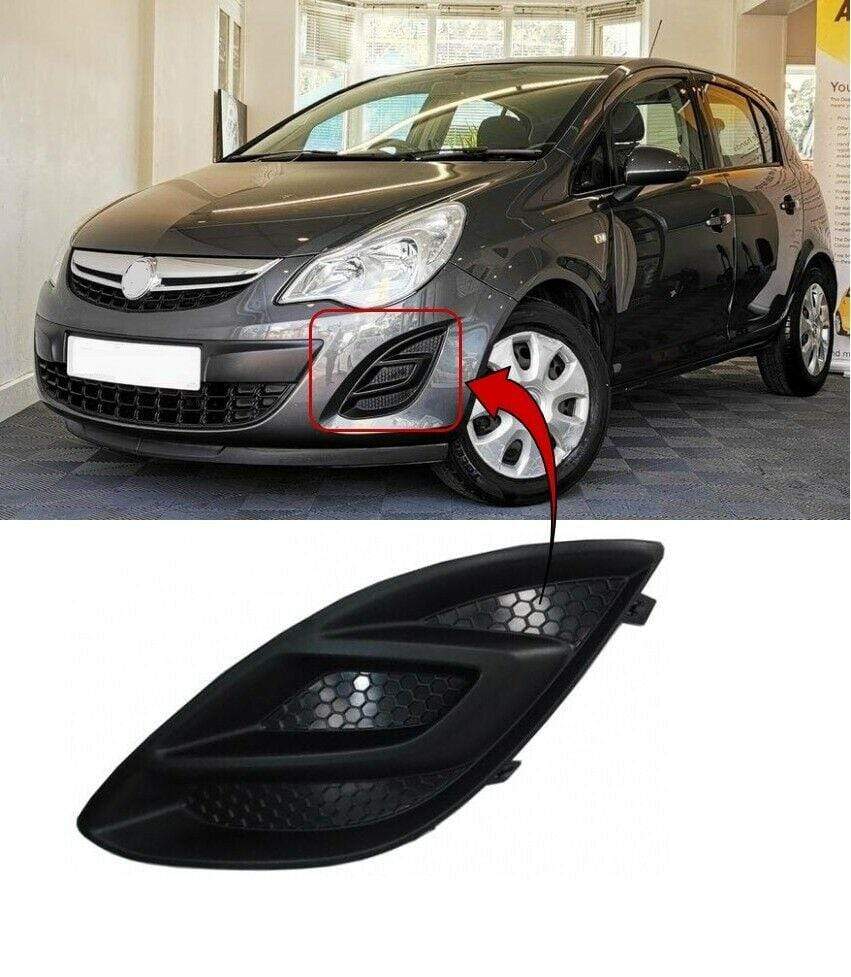 Vauxhall Corsa D 2011-2014 Front Bumper Fog Grille No Lamp Hole Left Side