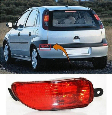 Fits Vauxhall Corsa Hatchback 2001-2003 Rear Fog Light Lamp Passenger Side - tradevehicleparts.co.uk