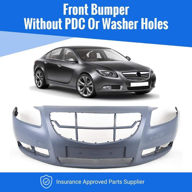 Fits Vauxhall Insignia 2009-2013 Front Bumper Primed No Pdc Not Vxr Models - image 2