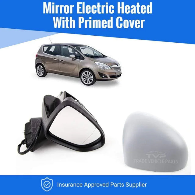 Fits Vauxhall Meriva 2010-2017 Door Wing Mirror Electric Heated Primed Cover 5 Pins Driver Side - image 2