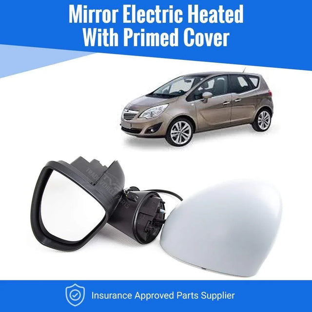 Fits Vauxhall Meriva 2010-2017 Door Wing Mirror Electric Heated Primed Cover 5 Pins Passenger Side - image 2