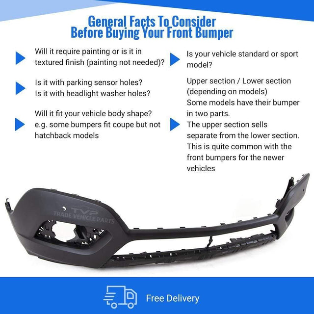 Fits Vauxhall Mokka 2012-2016 Front Bumper Black Lower Section With Sensor Holes - image 4