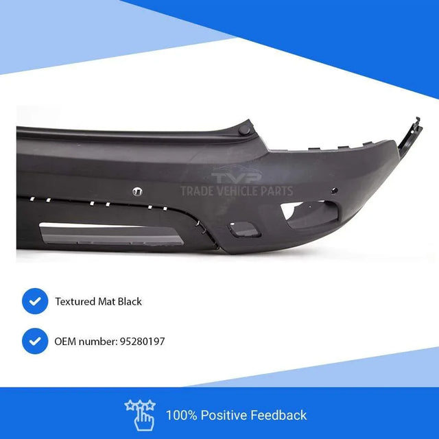 Fits Vauxhall Mokka 2012-2016 Rear Bumper With Parking Sensor Hole Textured Mat Black - image 2