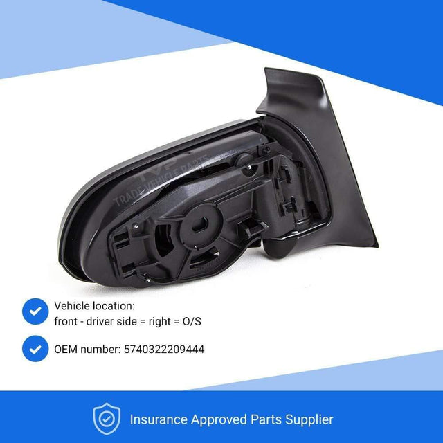Fits Vauxhall Zafira 1999-2005 Door Wing Mirror Heated Electric Black Driver Side - image 3
