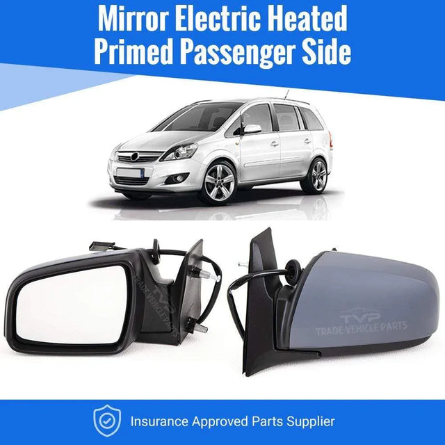 Fits Vauxhall Zafira 2008-2014 Door Wing Mirror Electric Heated Primed Passenger Side - image 2