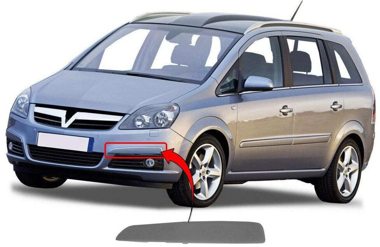 Vauxhall Zafira B 2005-2007 Front Bumper Moulding Primed Passenger Side 