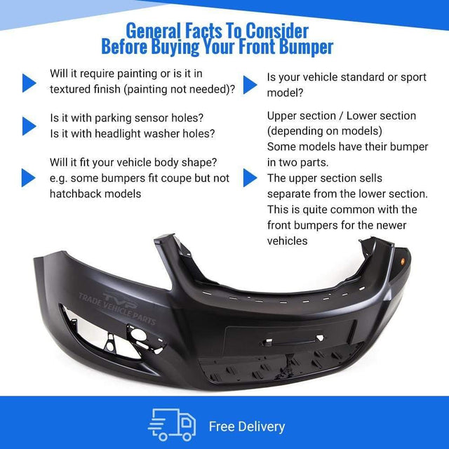 Fits Vauxhall Zafira Mk2 2008-2013 Front Bumper Primed No Pdc Or Washer Holes - image 4