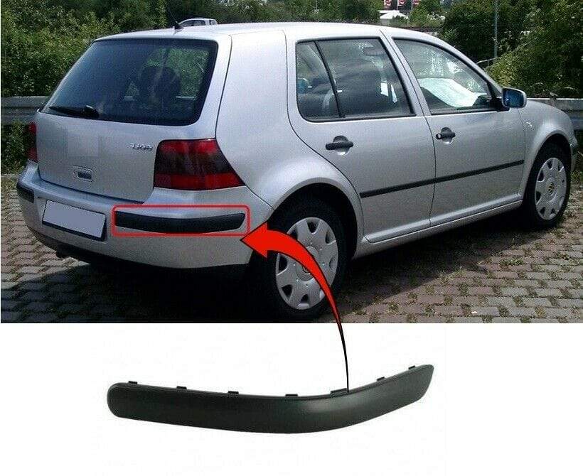 VK1132 VW Golf Mk4 1998-2004 Rear Bumper Moulding Mat-Black Driver Side