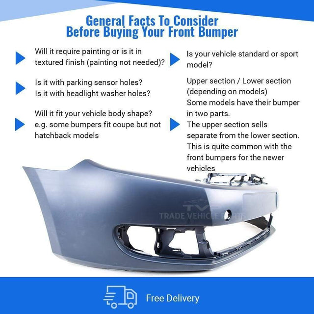 Fits VW Golf Mk6 2009-2012 Front Bumper Primed No Washer Or Pdc Holes (Not For Estate Models) - image 4