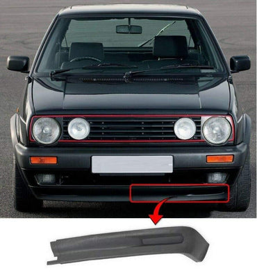 Fits VW Golf Mk2 Gti / Jetta A2 Gti 1989-1991 Front Bumper Spoiler Passenger Side  - tradevehicleparts.co.uk