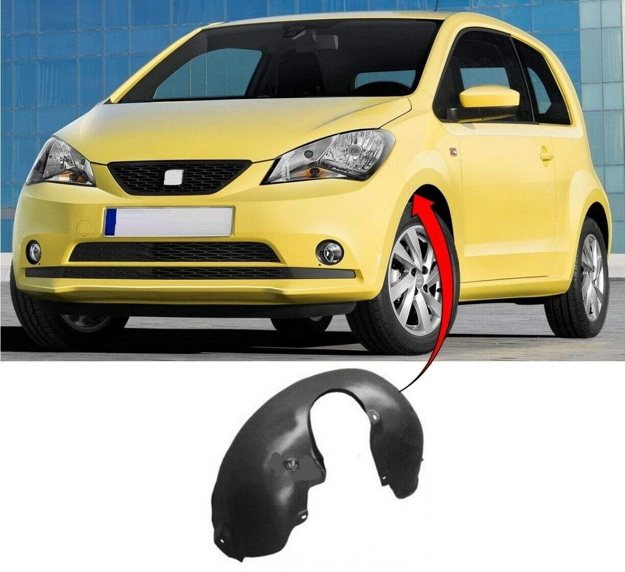 VK1712B Seat Mii 2012-2018 Front Wing Splash Guard Arch Liner Passenger Side