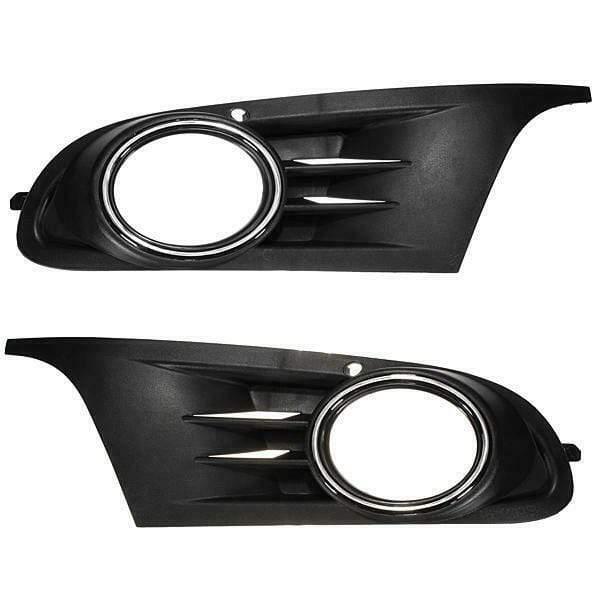 Fits VW Golf Mk6 2008-2013 Front Bumper Fog Grille With Chrome Surround Pair O/S+N/S - image 2