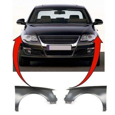 Fits VW Passat B6 2005-2010 Front Wing Primed Pair Left & Righ - tradevehicleparts.co.uk
