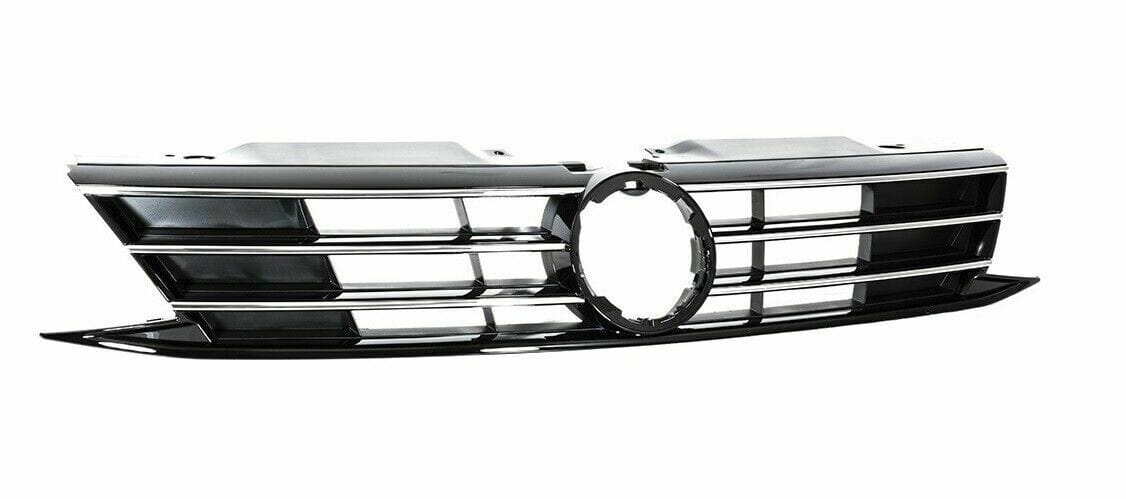 VK2229 VW Jetta 2014-Front Grille Main Centre Black 6 Chrome Mouldings
