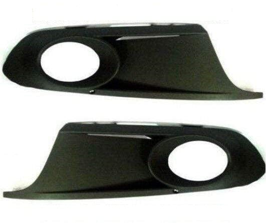 VK2237 VW Jetta 2011 Front Bumper Fog Grille With Lamp Hole Pair Left & Right