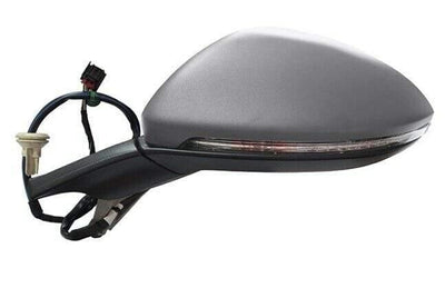 Fits Volkwagen Golf Mk7 2013-2017 Door Wing Mirror Primed Cover Electirc Heated W/Indicator & Memory Passenger Side - tradevehicleparts.co.uk