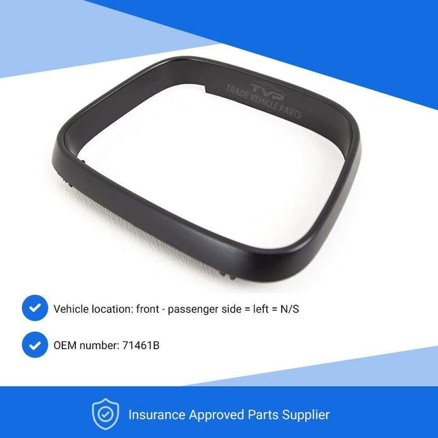 Fits VW Transporter 2003-2010 Door Wing Mirror Frame Black Passenger Side - image 3