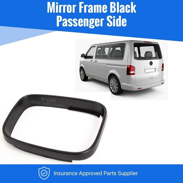 Fits VW Transporter 2003-2010 Door Wing Mirror Frame Black Passenger Side - image 2