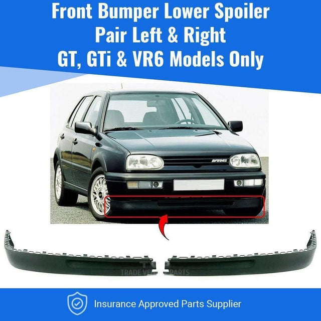 Fits VW Golf Mk3 Hatchback 1992-1997 Front Bumper Lower Spoiler Pair Left & Right - image 2