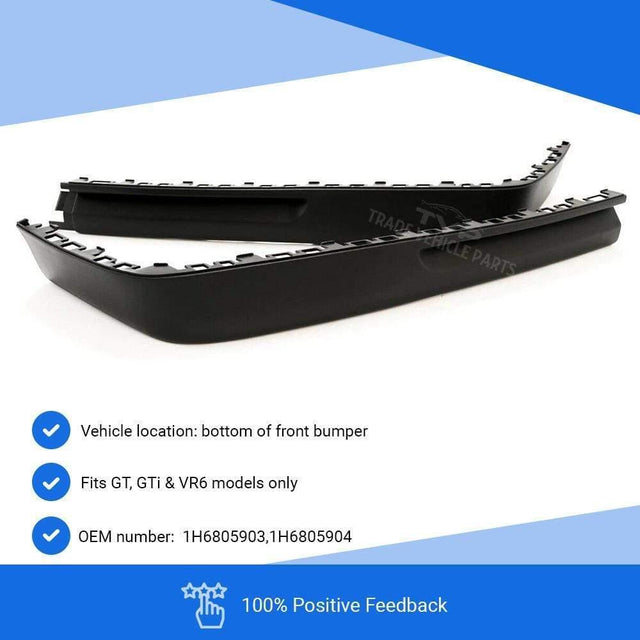 Fits VW Golf Mk3 Hatchback 1992-1997 Front Bumper Lower Spoiler Pair Left & Right - image 3