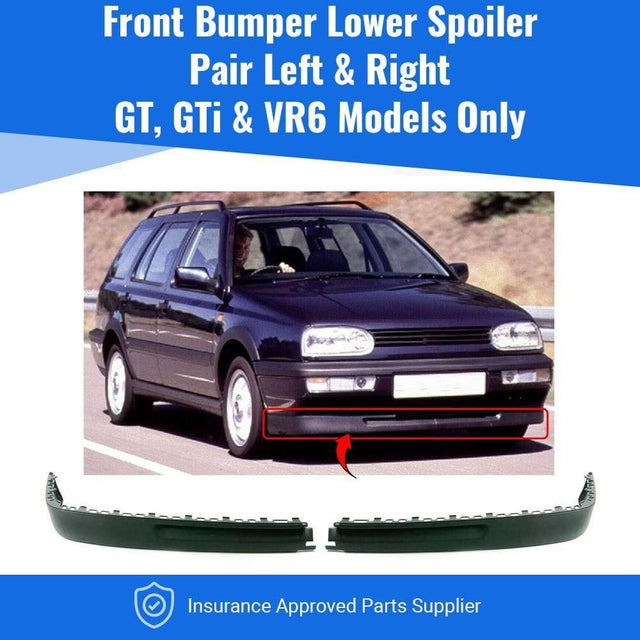 Fits VW Golf Mk3 Estate 1992-1997 Front Bumper Lower Spoiler Pair Left & Right - image 2