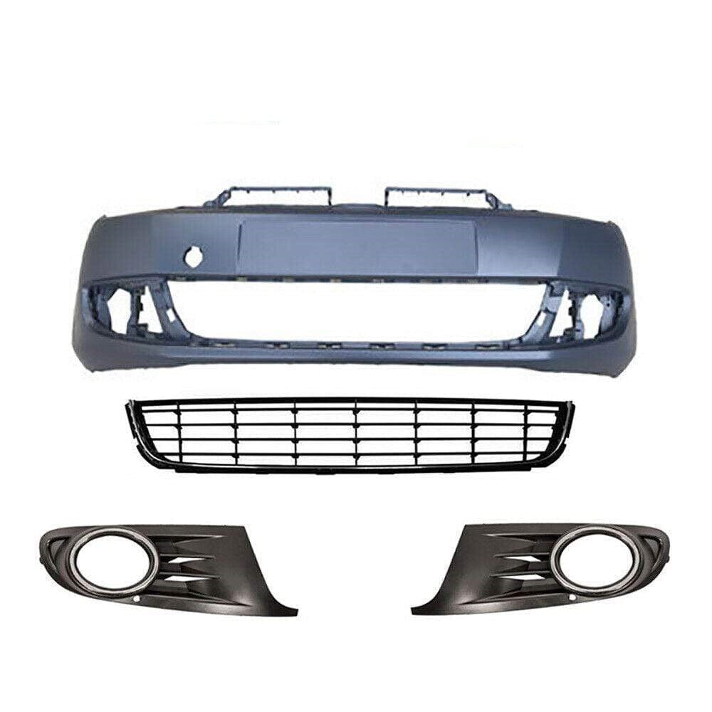 VK4233 VW Golf Mk6 2009-2012 Front Bumper Kit Primed With Lower Grille & Fog Grilles With Fog Holes