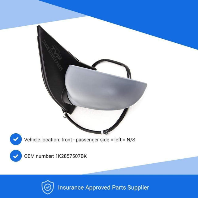 Fits VW Golf Mk5 2004-2008 Door Wing Mirror Electric Heated With Indicator Primed Passenger Side - image 3
