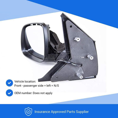 Fits VW Transporter 2010-2015 Door Wing Mirror E/H Power Fold Primed Passenger Side - tradevehicleparts.co.uk