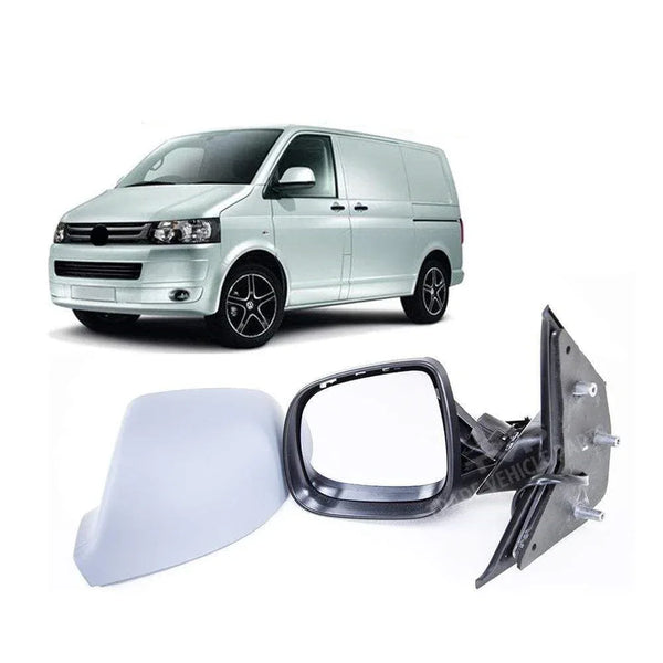 Fits VW Transporter 2010-2015 Door Wing Mirror E/H Power Fold Primed Passenger Side