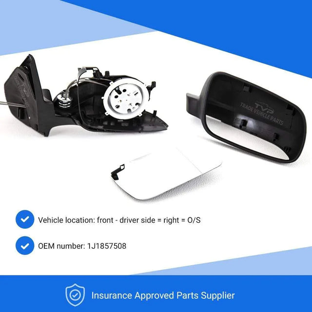 Fits VW Golf Mk4 1998-2003 Door Wing Mirror Manual Driver Side - image 3