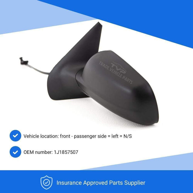 Fits VW Golf Mk4 1998-2003 Door Wing Mirror Manual Black Cover Passenger Side - image 3