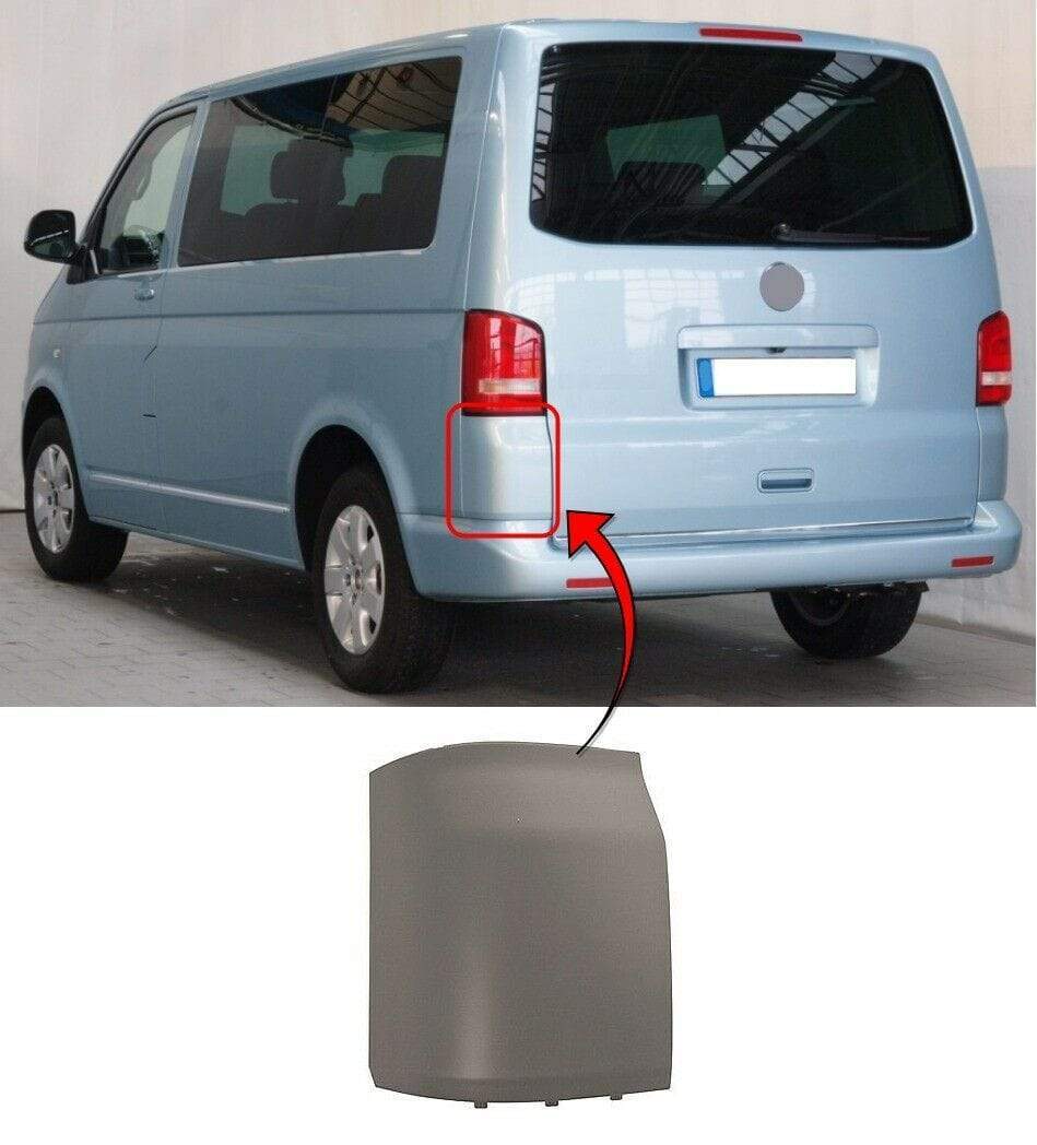 VK5055B VW Transporter T5 2004-2015 Rear Bumper Corner Primed Passenger Side