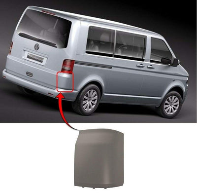Fits VW Caravelle T5 2004-2015 Rear Bumper Corner Primed Driver Side - tradevehicleparts.co.uk