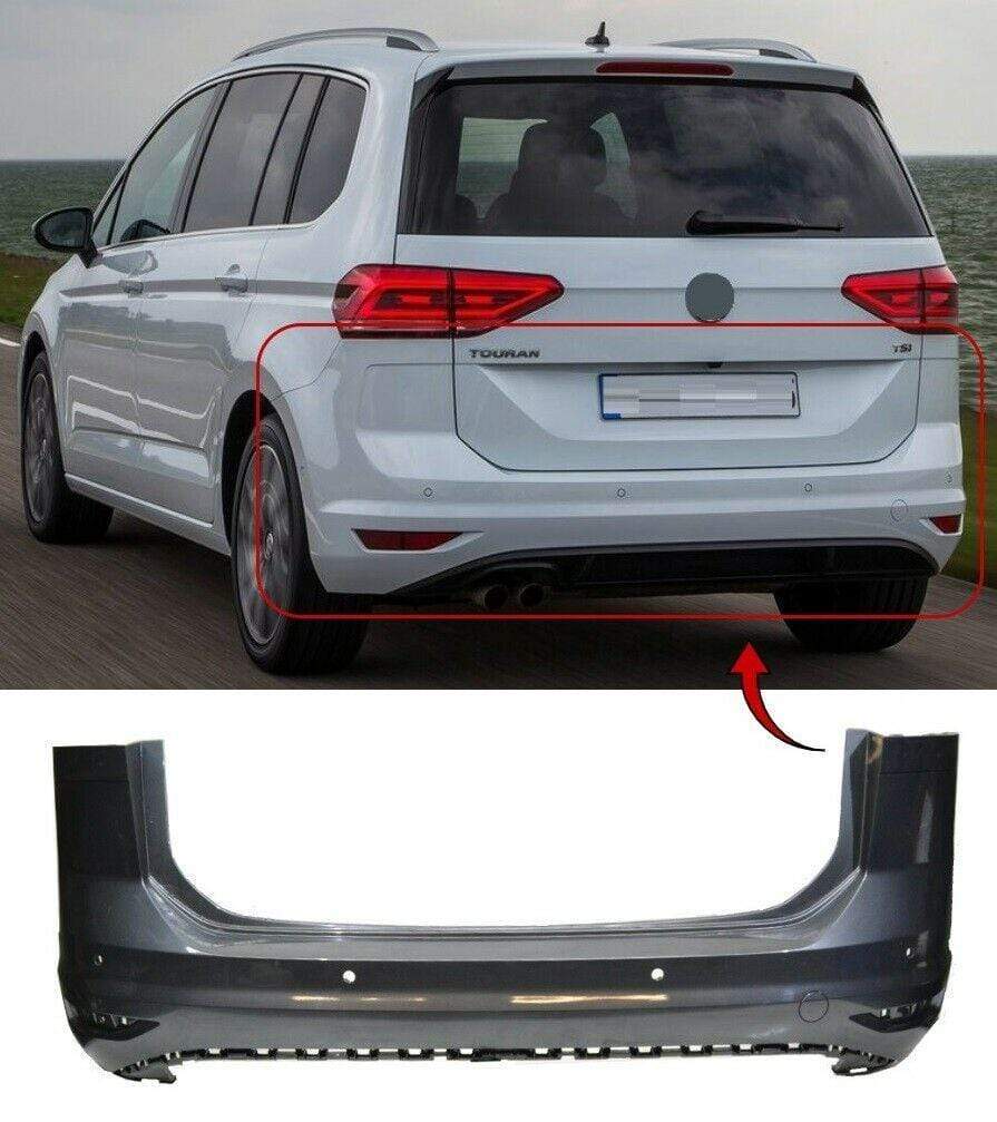 VK5077 VW Touran 2015- Rear Bumper With Parking Sensor Hole Primed