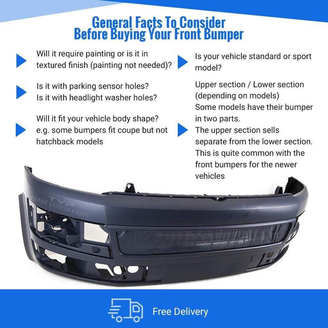 Fits VW Transporter T5 2010-2015 Front Bumper Primed Smooth - image 4