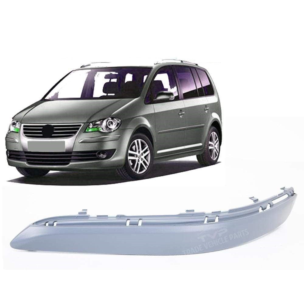 VK5420 VW Touran 2007-2010 Front Bumper Moulding Primed Passenger Side For Models With Chrome Stripe
