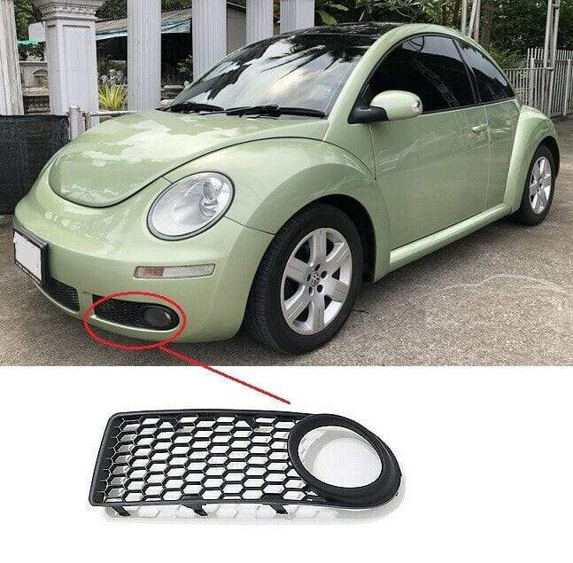 VK5458 VW Beetle 2006-2011 Front Bumper Fog Grillle W/Fog Lamp Hole Passenger Side