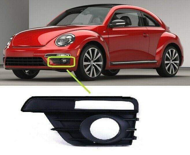 VK5473 VW Beetle 2016-2018 Front Bumper Fog Grille Black Passenger Side