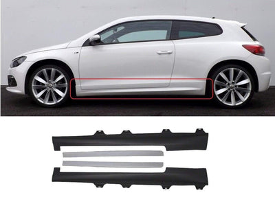 Fits Vw Scirocco 2008-2018 Side Skirts With Moulding Complete R Style Conversion - tradevehicleparts.co.uk
