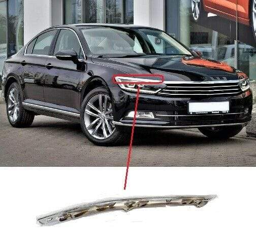 VK5543 VW Passat B8 2015- Headlight Moulding Chrome Driver Side