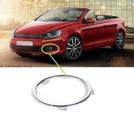 VK5560B VW Golf Cabriolet 2011-2016 Front Bumper Fog Grille Chrome Ring Moulding N/S